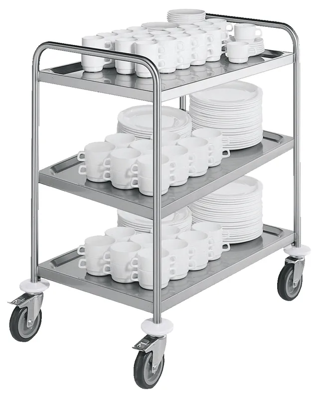 Servírovací vozík Serve (3 plochy), 83x53x93,3 cm - stříbrná Finální Výprodej