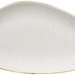 Akce Kuchařský talíř Stonecast Barley White trojúhelníkový