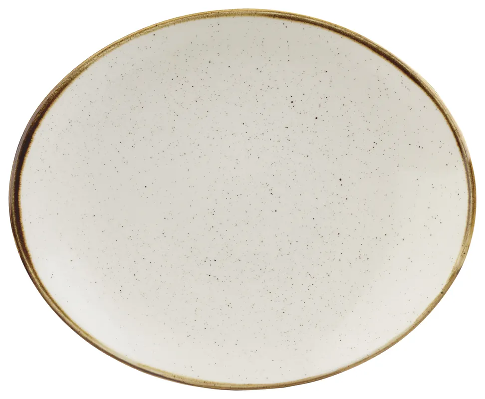 Rychlé Dodání Kamenný oválný talíř Barley White Coupe