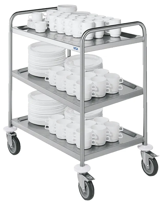 Servírovací vozík Serve (3 plochy), 103x53x94,5 cm - stříbrná Cenově Výhodný