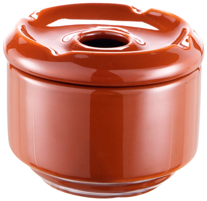 Bezpečná Platba Stolní porcelánový popelník, 10,5x7,5 cm - hnědá