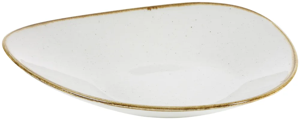 Rychlé Dodání Kameninová trojúhelníková mísa Barley White