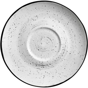Akce Podšálek k šálku na kávu Fungio, 14 cm - bílá/černá