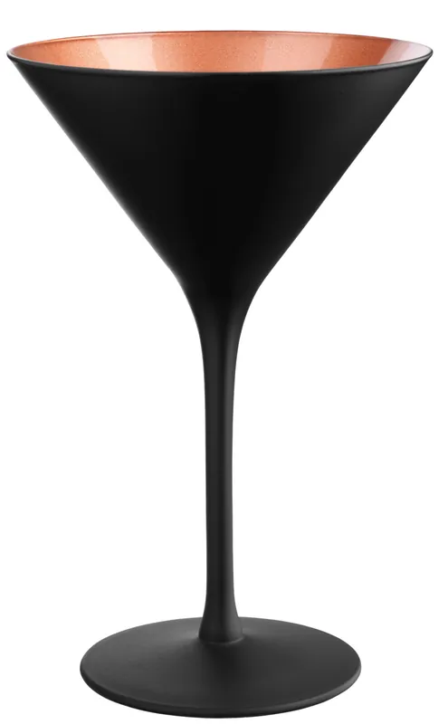 Sklenice na martini Joleen, 210 ml - černá/měděná Akční Nabídka