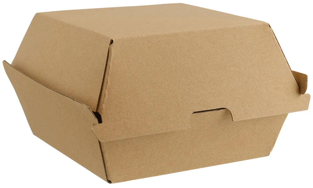 Jednorázový box - burgerbox, 14,5x13,5x8,2 cm - hnědá Akční Nabídka
