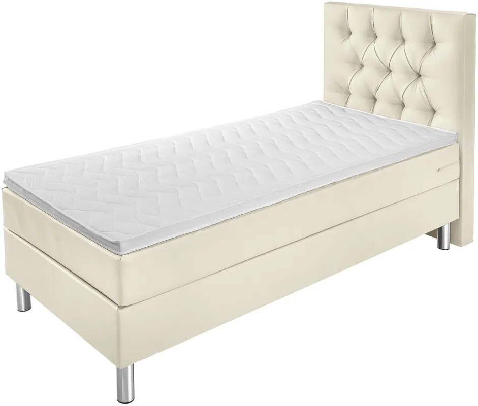 Sleva Postel s pružinou Premium imitace kůže, zadní část Chesterfield