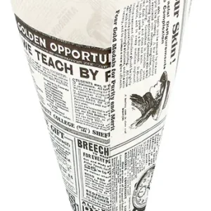Sáčky na hranolky News, 29,5x21 cm - bílá/černá Omezená Nabídka