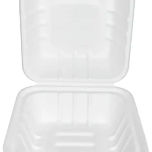 Burger box z cukrové třtiny čtvercový Nature, 15x15x8 cm / 450 ml - bílá Nejlepší Volba