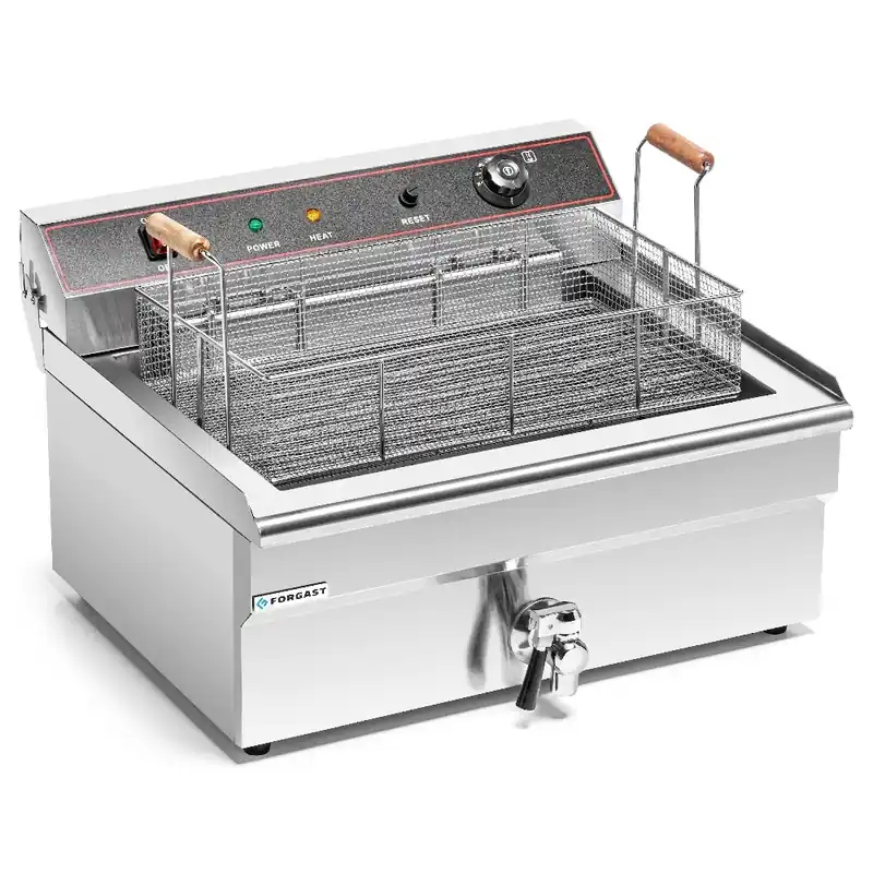 Elektrická fritéza 1-komorová 20 l FORGAST FG09017 (mm) Vysoce Kvalitní