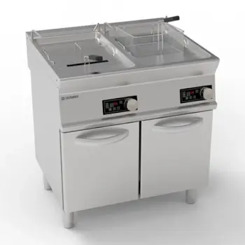 Autentický Elektrická fritéza, dvoukomorová na podstavci - objem 2x17 l TECNOINOX 716129 (mm)