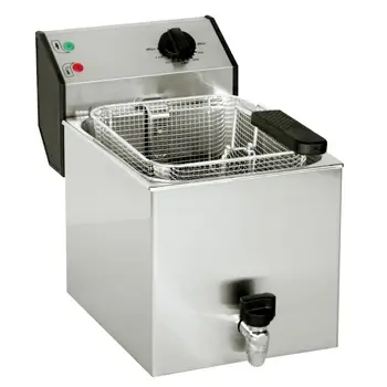 Elektrická jednokomorová fritéza s kohoutkem - objem 8 l ROLLER GRILL FD80R (mm) Vrácení Zdarma