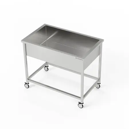 Nerezový mobilní bazén (40 cm hluboký) 90x60x85 cm FORGAST (mm) Oblíbený