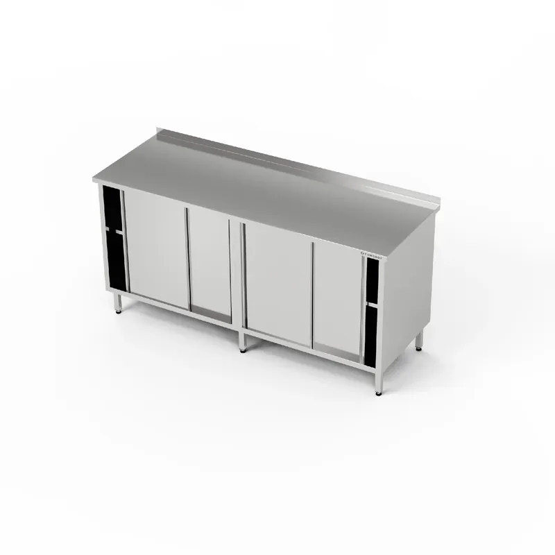 Oblíbený Nerezový pracovní stůl se 2 skříňkami 250x70x85 cm FORGAST (mm)