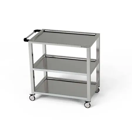 Must-Have Nerezový vozík se 3 policemi 100x40x85 cm FORGAST (mm)