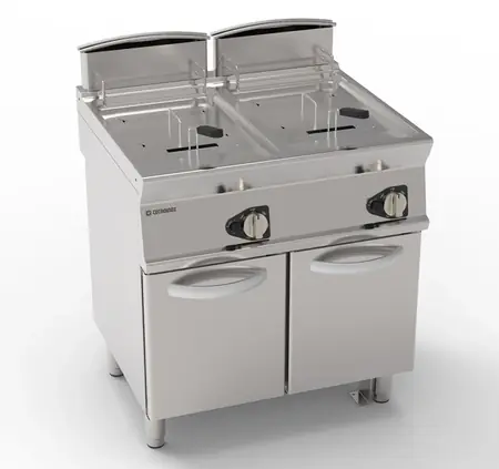 Omezená Nabídka Dvojitá plynová fritéza 2 x 13 l 24 kW s uzavřeným dnem a studenou zónou TECNOINOX 713133 (mm)
