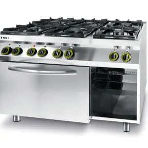 Akce Kitchen Line Plynový sporák s 6 hořáky a elektrickou troubou HENDI 225899 (mm)