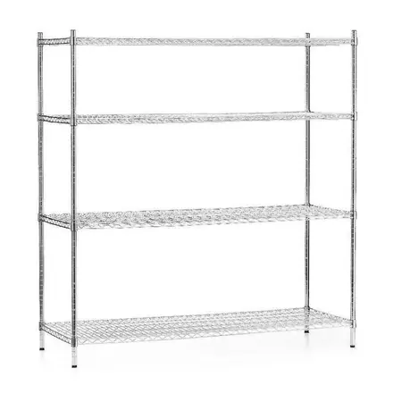 Ověřený Chromovaný ocelový regál 152x61x180 cm skládací FORGAST FG15139 (mm)