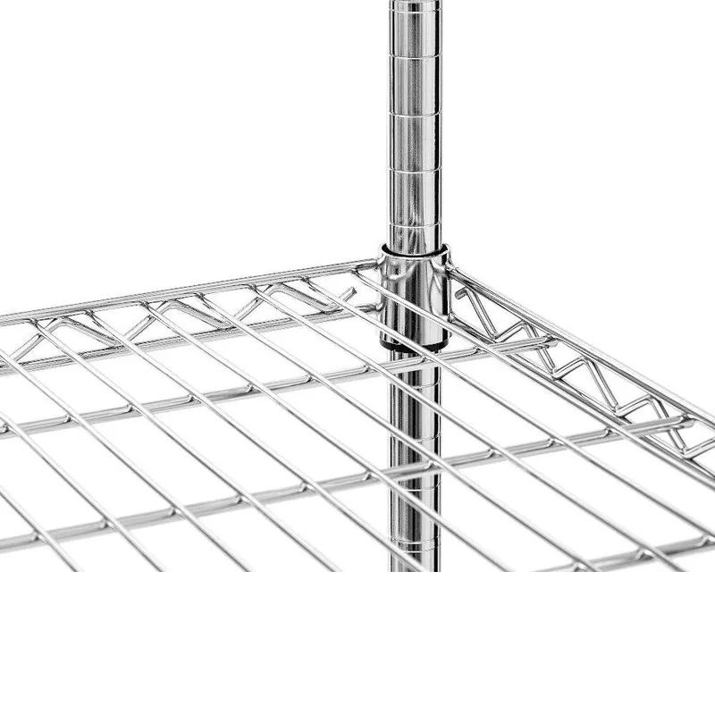 Nejlepší Volba Chromovaný ocelový regál 91x45,5x180 cm skládací FORGAST FG15132 (mm)