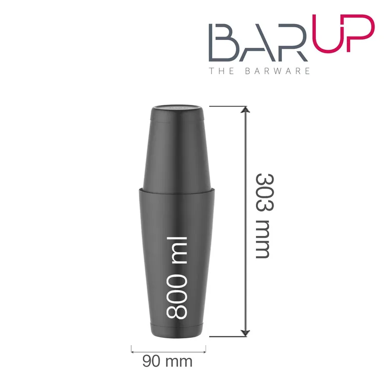 Hit Sezóny Boston Tin-On-Tin Shaker 0,8 l černý BarUp 596418 (mm)