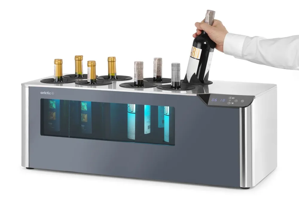 Vinotéka CELLAR na 8 lahví, volně stojící, dvouzónová ARKTIC 237380 (mm) Nejprodávanější