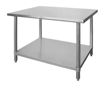 Centrální pracovní stůl s policí, šroubovaný, 160x60x85 cm HENDI 812471 (mm) Sezónní Sleva