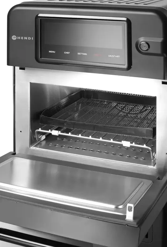 Akční Cena Konvekční-mikrovlnná trouba CombiTurbo, HENDI, 18 l, černá, 230V/3000 W, 40.2x73.5x(V)60.8 cm HENDI 281277 (mm)