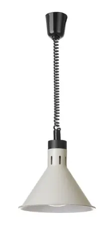 Horká Nabídka Závěsná lampa na ohřívání jídel, kuželová, béžová, 230V/250W HENDI 273777 (mm)