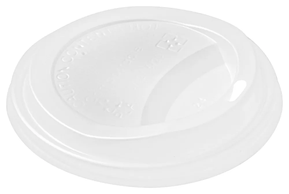 Cenová Bomba Kulaté víčko ke kelímkům Eco, 9,3x1,9 cm - bílá