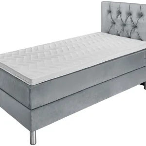 Cenový Hit Postel Boxspring Comfort velur, čelo Chesterfield