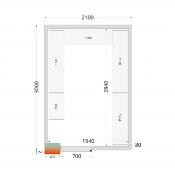 Přímo Od Výrobce Panely ke stavebnicovým boxům 80 mm bílá CR 210x300x220