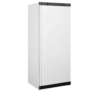 Must-Have Chladicí skříň s plnými dveřmi, bílý exteriér, bílý interiér, černý lem UR 600 W1