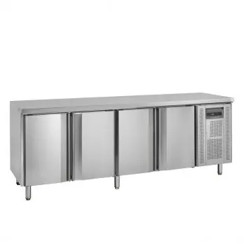 Rychlé Dodání Mrazicí stůl GN1/1 nerez bez zadního lemu 4 dveře CF 7410/-SP