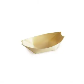 Akční Cena Fingerfood dřevěná lodička 8 x 5,5 cm (100 ks)