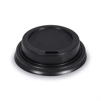 Výhodná Nabídka Víčko vypouklé černé pro papírové kelímky 62 mm (50 ks)