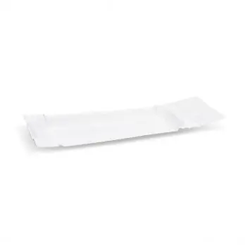 Super Cena Papírový tácek s útržkem bílý 8 x 18+3cm bílý 100% celulóza (250 ks)