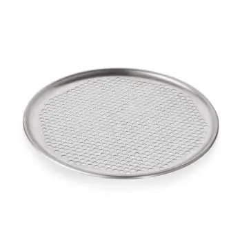 Plech na pizzu kulatý 25 cm, otvory 6,5 mm hliník Horká Nabídka