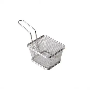 Bezpečná Platba Fritovací koš mini hranatý 13 x 10,5 cm nerezový