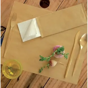 Pouze Dnes Kapsa na příbor 25 x 11 cm NATUR s ubrouskem sklad 1/8 (125 ks)