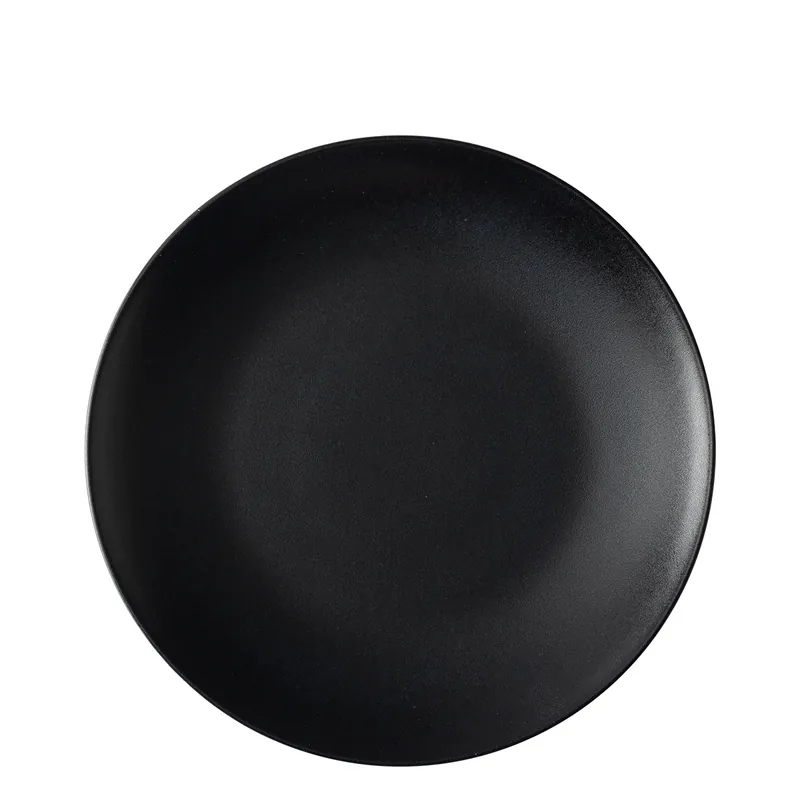 Talíř mělký 24 cm 4 ks — Basic černý matný Speciální Cena