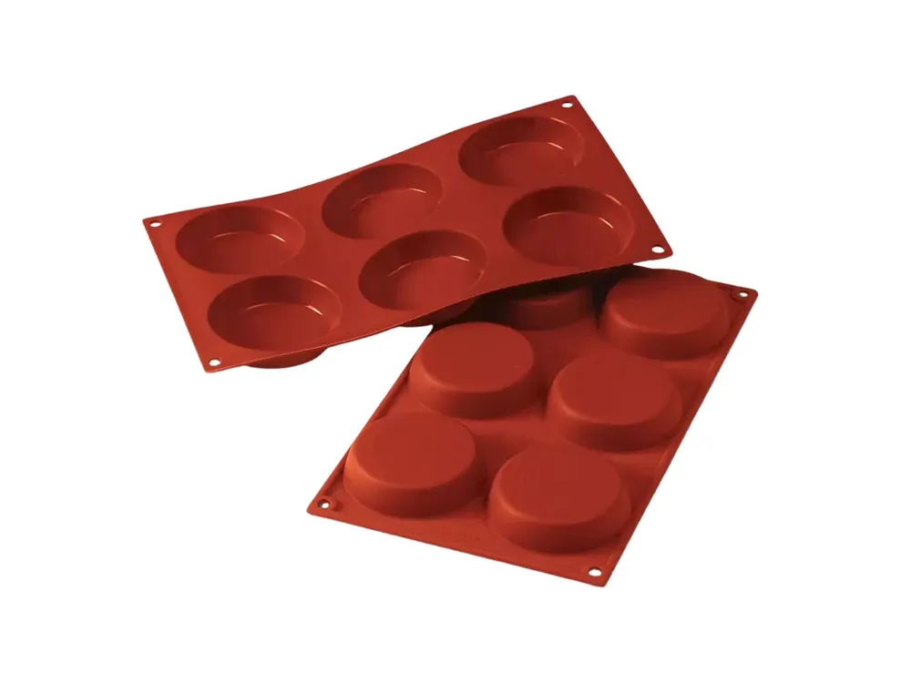 Sezónní Sleva Silikonová forma Flan Mould (6 ks - pr. 8 cm)