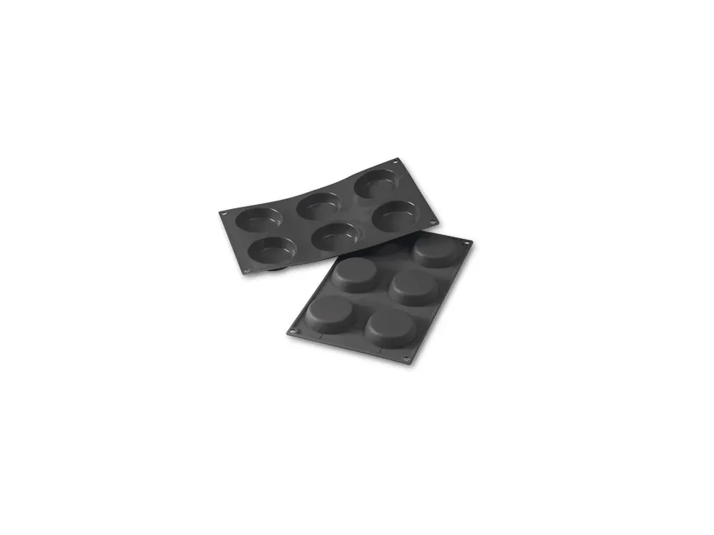 Silikonová forma Flan Mould -černá (6 ks - pr. 7 cm) Nejlepší Volba