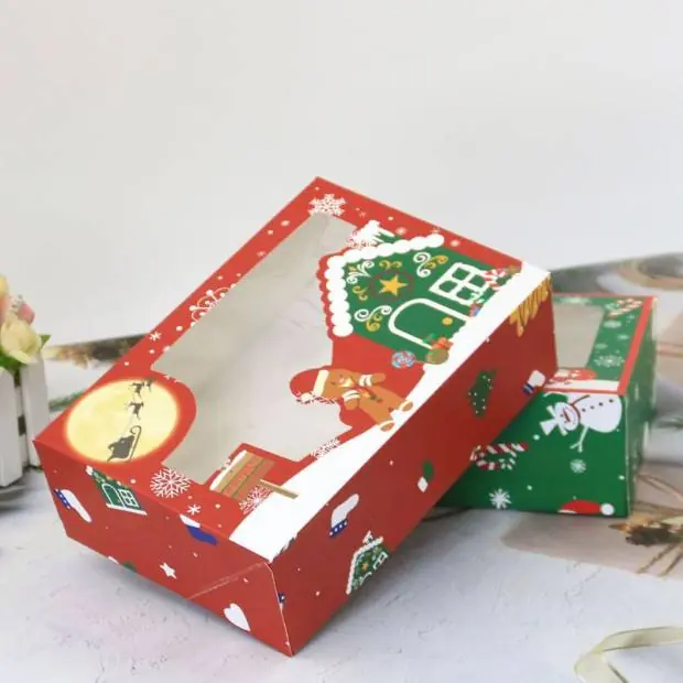 Top Prodej Krabička na vánoční cukroví perníček a domeček 22x15x7cm