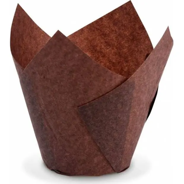 Tulipánový cukrářský košíček hnědý 50 x 85 mm 100ks Kup Teď