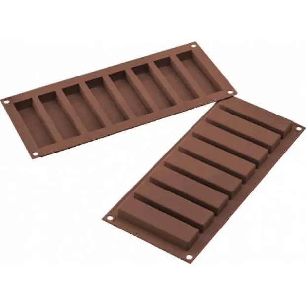 Must-Have Silikonová forma na domácí čokoládové nebo Müsli tyčinky 2,6x1,8x10cm - Silikomart