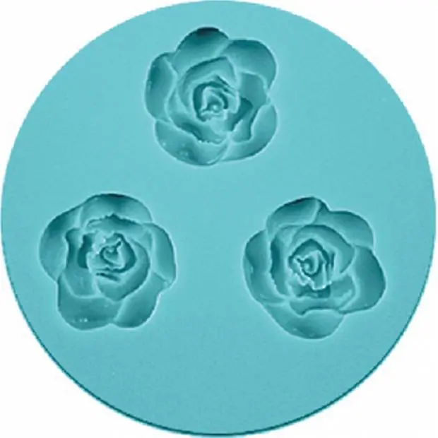 Silikonová formička 3 růžičky 3x2,5cm - Cakesicq Novinka