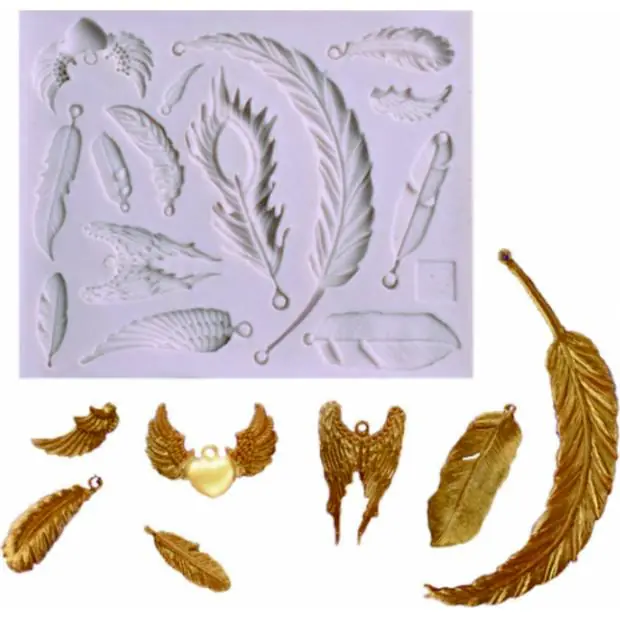 Silikonová formička peříčka 11,5x9,5cm Top Prodej