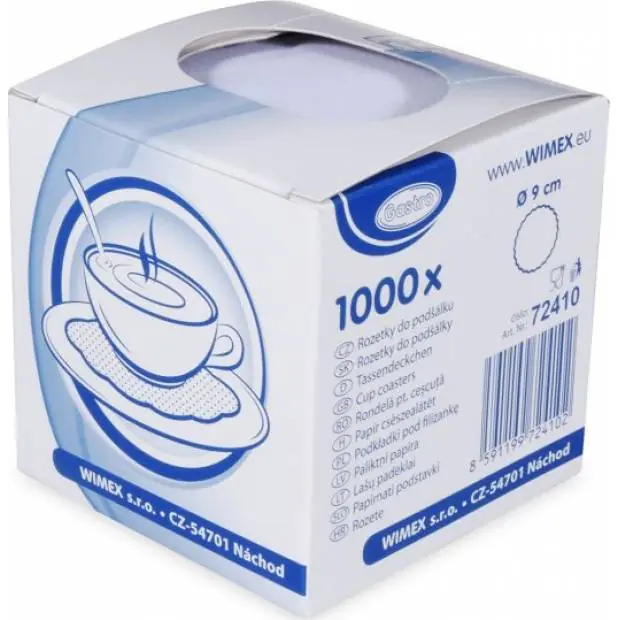 Cenově Výhodný Rozetka do podšálku bílá 9cm 1000 ks