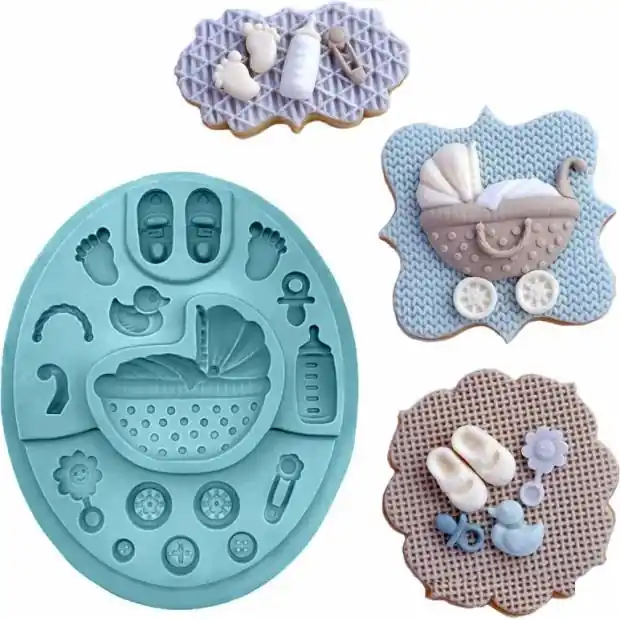Silikonová formička kočárek 14,5x11,5cm - Cakesicq Poslední Šance