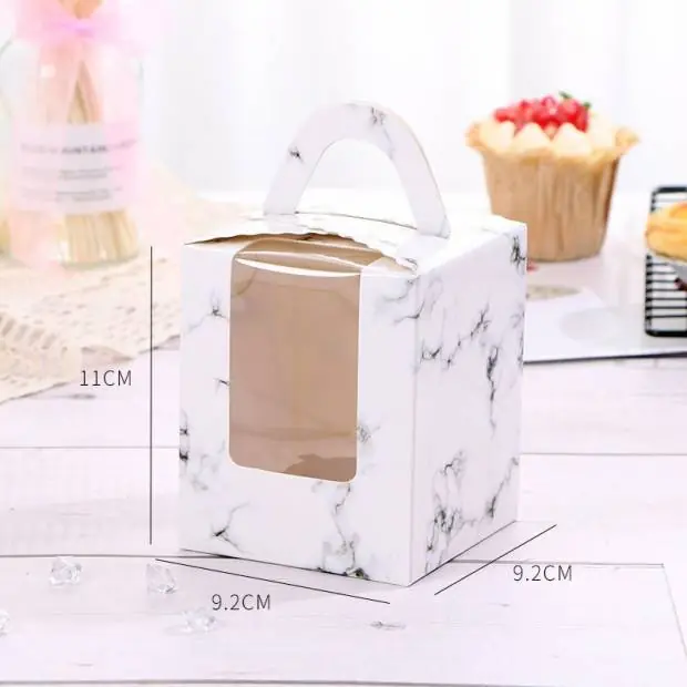 Krabička na cupcaky 100ks mramorové Originální