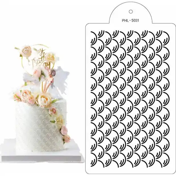 Stencil šablona šupiny 40x21cm Ověřený